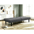 thumbnail image 2 of Mainstays 67'' Studio Futon Sofa Bed, Upholstered Folding Sleeper Couch with Adjustable Backrest, Grey Linen, 2 of 8