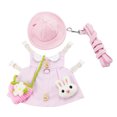 thumbnail image 1 of Conjunto de correa de arnés para mascotas pequeñas Ropa de conejo Correa de pecho de viaje (Rosa M) Likrtyny Para estrenar, 1 of 8