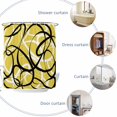 thumbnail image 6 of Abstract Wave Line Shower Curtain, Black White Yellow Geometric Stripe Modern Waterproof Shower Curtain Set with 12 Hooks Lightweight Bath Curtains Fabric Bathroom Decor 72x84 Inches, 6 of 8