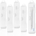 thumbnail image 1 of 5Packs Toothbrush Case, Portable Clear Toothbrush Travel Case, Dust-Proof Plastic Toothbrush Holder Toothpaste Storage Container for Traveling Camping and Business Trips (Transparent), 1 of 7