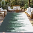 thumbnail image 3 of Outdoor Rug 5x7 ft Green Rustic Forest Waterproof Outdoor Patio Rug Mat Non Slip Outside Area Rugs Carpet for RV,Camping,Porch,Deck,Pool,Balconybackyard,Misty Pine Trees Silhouette, 3 of 9