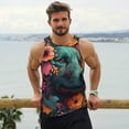 thumbnail image 6 of Yiaed Colorful Flower Dog A Print Mens Compression Shirt Slimming Body Shaper Vest Workout Tank Tops Abs Abdomen Undershirts-XX-Large, 6 of 7
