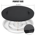 thumbnail image 2 of Couvercle Rond pour Foyer en Acier Inoxydable avec Poignée, Housse Robuste et Résistante aux Intempéries pour Feu de Camp, Argent, Ajustement Universel pour Foyers de 20x20 à 38x38 Pouces, pour Patio et Camping, 2 of 8