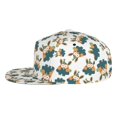 thumbnail image 3 of Daiia Cute Bunny print Flat Bill Hats Flat Brim Trucker Cap Baseball Cap Adjustable Classic Low Profile Hat Unconstructed Plain Cap, 3 of 9