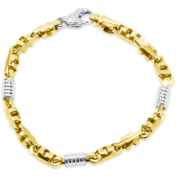 Pompeii Men's Link 14k Gold (32gram) or Platinum (52gram) 6mm Bracelet 8.5" (,)