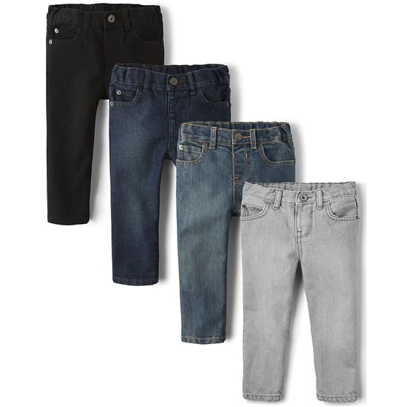 Jeans The Children's Place para bebés y niños pequeños, paquete de 4 unidades, 2 unidades