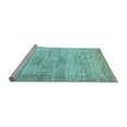 thumbnail image 2 of Ahgly Company Machine Washable Indoor Square Oriental Light Blue Modern Area Rugs, 6' Square, 2 of 4