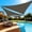 Mocha, variant on Shade&Beyond12'X12'X12'185 GSM HDPE Curved Triangle Permeable Sun Shade Sail for Patio, Garden & Deck, Light Gray