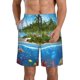 thumbnail image 1 of Fotbe Island And Coral Reef Trajes de Baño Estampados para Hombre, Shorts de Verano de Secado Rápido, Ropa de Playa, Bañadores-Small, 1 of 6