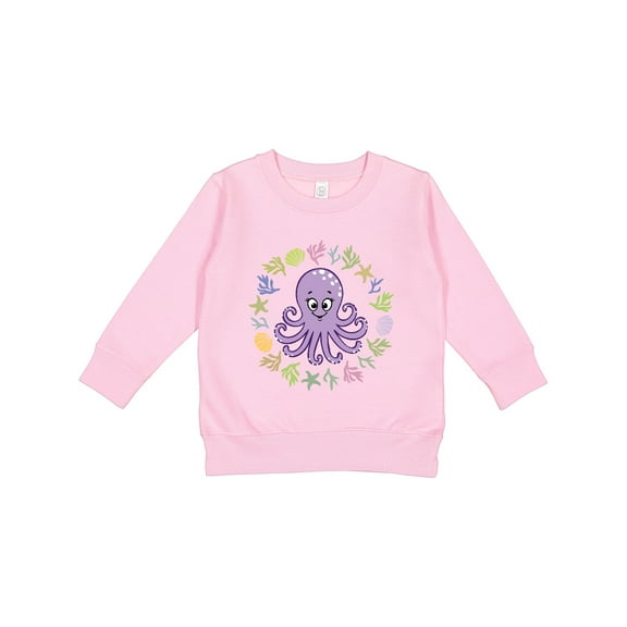 Inktastic Octopus Cute Girls Toddler Sweatshirt