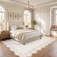 thumbnail image 2 of Garvee 10'x13' Scalloped Wavy Border Area Rug Neutral Washable Carpet, Non Slip Minimalist Striped Floor Rug for Living Room Bedroom Home Office, Beige, 2 of 6