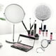 thumbnail image 2 of EeaseMX espejo plegable creativo de doble cara, espejo cosmético portátil con diamantes de imitación para niñas y mujeres, color blanco., 2 of 7