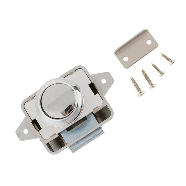 Armario con Pulsador Plateado ( / Camper / Auto / Armarios de Casa) SM SunniMix PUSH PUSH LCHTBLER BLOQUEO