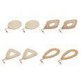 thumbnail image 5 of KAKOWELY Rattan Geometric Earring 4 Pairs Rattan Geometric Earring Delicate Rattan Earring Elegant Rattan Earring2.17"X1.57"X0.12", 5 of 5