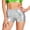 Gray, variant on Purcolt Womens Shiny Metallic Booty Shorts Faux Leather Elastic Waistband Butt Lift Shorts Hot Pants Bottoms for Rave Dance Festival