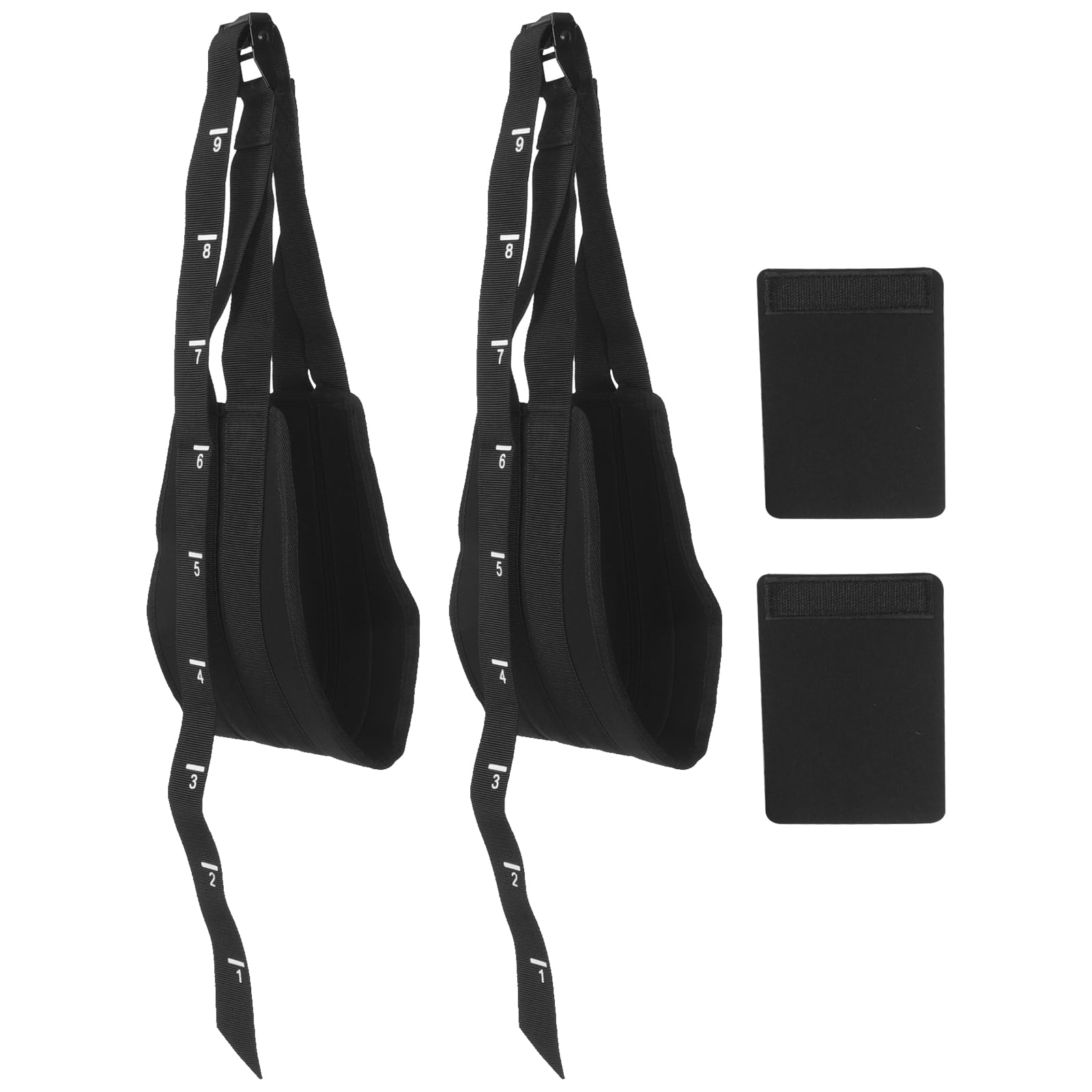 HOMEMAXS  Workout Equipment Daily Use Pull up Bar Hanging Straps Lifting Hooks Fitness Black