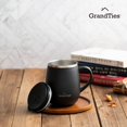 thumbnail image 3 of GRANDTIES Taza de café aislada con asa, tapa deslizante para termo a prueba de salpicaduras de 16 onzas, con doble pared de acero inoxidable al aspiradora para mantener las bebidas caliente, 3 of 9