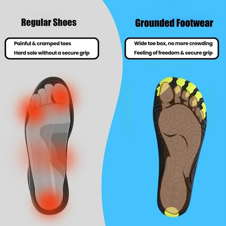 Grounded Barefoot Footwear for Women Men Neuropathy, Comfortable