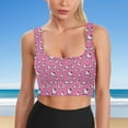 thumbnail image 6 of Hello Kitty Women's Sports Bras Fitness Workout Crop Tank Top Padded Yoga Top, 6 of 7