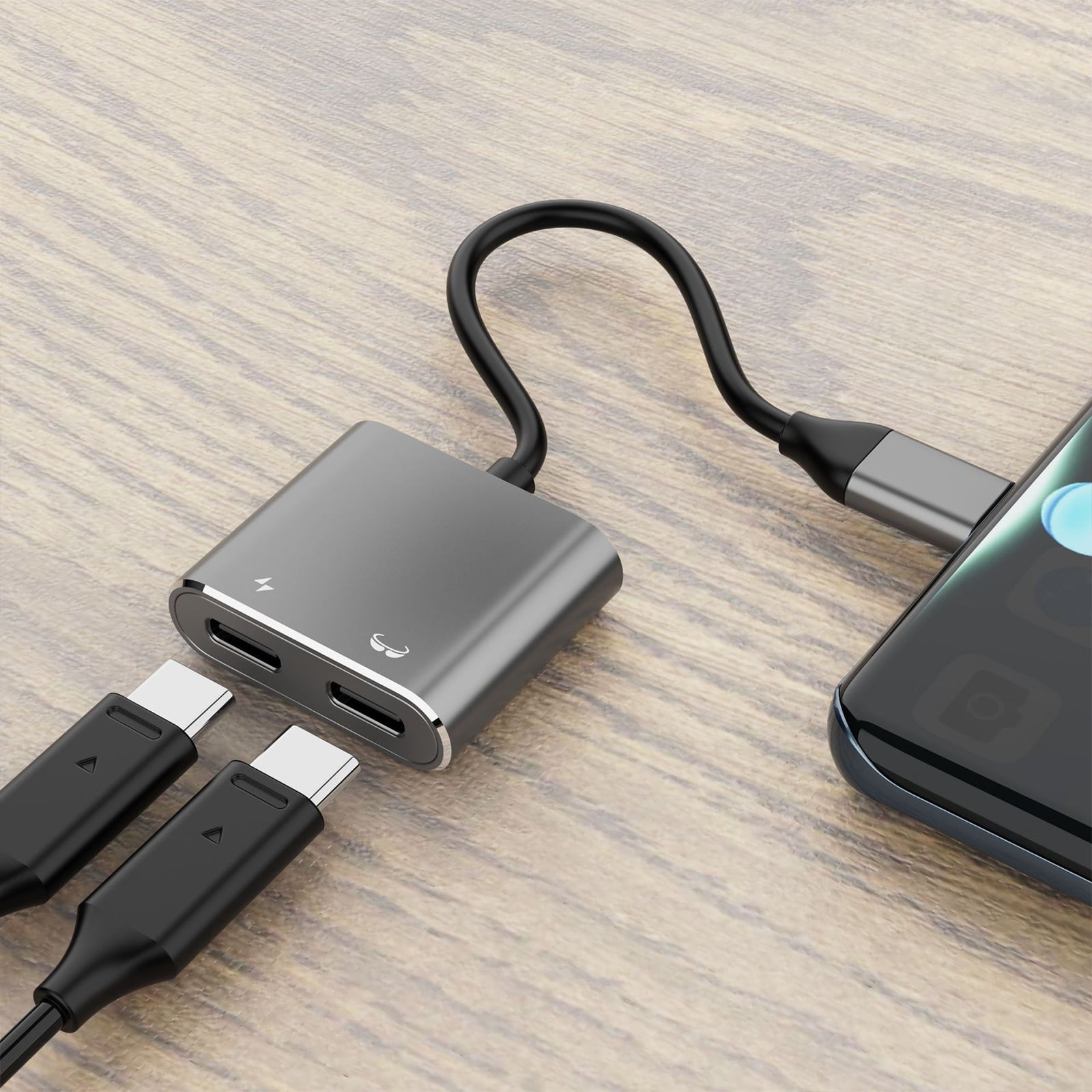 COOLHOOD USB C to Glasses and Charging Adapter for AIR/2 Supports Up to PD100W Fast Charging and 4K 60Hz Video Output