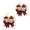 (Red&White) A6, variant on Christmas Wreath Bows, Red Black Buffalo Plaid Bows for Wreath, Rustic Farmhouse Bows for Front Door, Winter Christmas Tree Bows for Indoor Outdoor Xmas Decorations (Red&White)