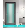thumbnail image 5 of Window Privacy Film, Turquoise Ombre UV Sun Blocking Window Tint Film Heat Control One Way Blackout Window Film, Modern Abstract Gradient Color Art Non Adhesive Static Cling Sticker 17.7x39.3 In, 5 of 7