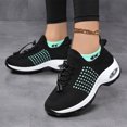 thumbnail image 3 of HEWUQI Women's Walking Sock Shoes Mesh Lightweight Air Cushion Slip on Work Platform Breathable Arch Support Orthopedic Sneakers Green Size 9, 3 of 7