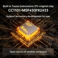 thumbnail image 4 of 433MHz Wireless Module CC1101 MSP430FR2433 Low Power 10dbm 1.5km UART RSSI IPEX Stamp Hole Secondary Development Air Speed 0.6kbps-500kbps, 4 of 5