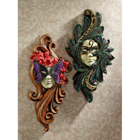 Masquerade at Carnivale Mask Wall Sculpture Collection: Countess Alessandria & Countess Barletta