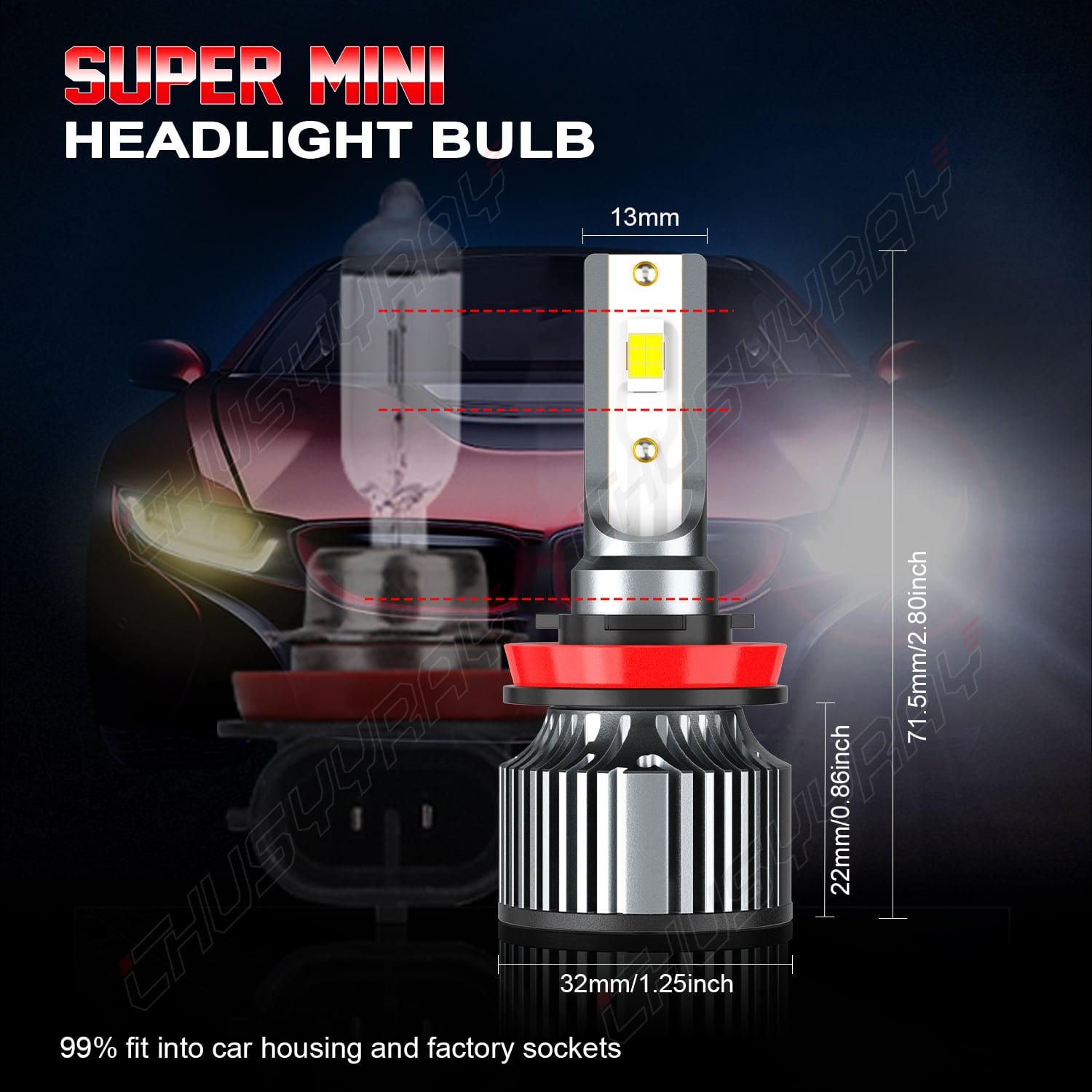 For Ford Fiesta 2014 2015 2016 LED Headlight High Low Beam + Fog Light Bulbs H1+H11+H11 6000K White 6x