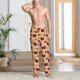 thumbnail image 2 of Balery Thanksgiving Turkey and Pumpkin Pantalones de pijama para hombre, pijama ultraligero, pantalón de descanso-Medium, 2 of 6