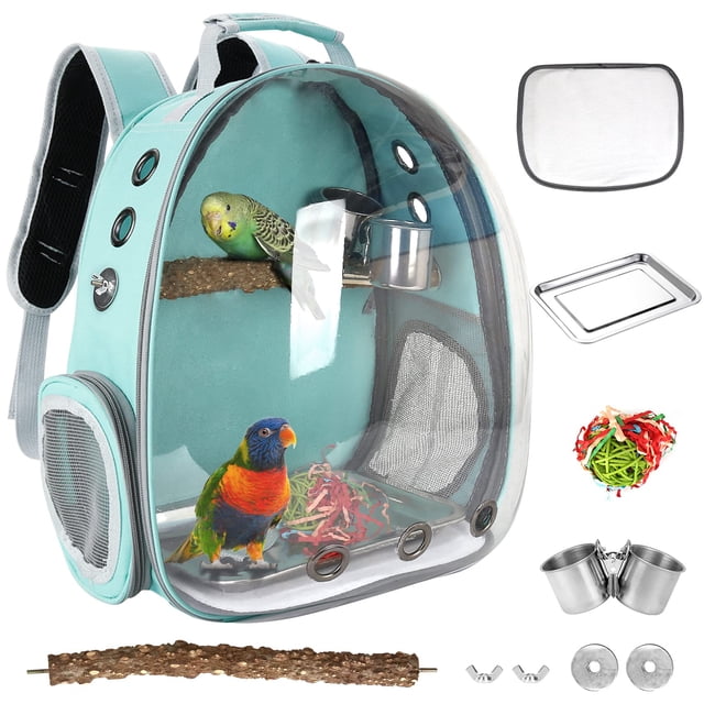 Mochila Transportadora para Pájaros SSAWcasa Jaula de Viaje Portátil 36x24x40 cm