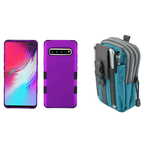 Tuff Hybrid Series Compatible With Samsung Galaxy S10 5g Case With Military Grade Protector Cover Grape Purple Travel Carrying Pack Blue Gray And Atom Cloth Walmart Com Walmart Com