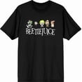 thumbnail image 4 of Beetlejuice Chibi Character Line-Up Men's Black Crew Neck Short Sleeve Tee-XS, 4 of 6