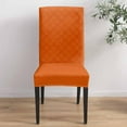 thumbnail image 2 of Burnt Orange Dining Chair Cover Set of 4,Stretch Chair Protectors Slipcover,Spandex Kitchen Chair Seat Back Cushion Slip Cover for Dining Room,Party,Hotel Geometric Minimalist, 2 of 6