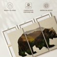 thumbnail image 2 of Elephant Stock North American Brown Bear Wall Art - Horizontal Multi Panel Canvas - Living Room Wall Decor - Animal Multi Panel - Brown And Green Decor By Davies Babies - 65" x 42", 2 of 2