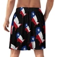 thumbnail image 3 of Faty-T Texas Flag Map Men's Pajama Shorts Drawstring Pajama Pants Loungewear Pj Bottoms with Pockets, 3 of 8