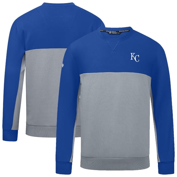 Men's Levelwear Royal/Gray Kansas City Royals Legacy Insignia 2.0 Pullover Sweatshirt