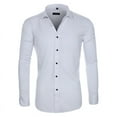 thumbnail image 4 of Camisa de hombre de manga larga muy elástica que no necesita planchado. Ropa de hombre de moda., 4 of 6