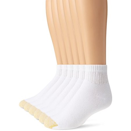 gold toe men's big and tall 656p cotton quarter athletic socks, 6 pack