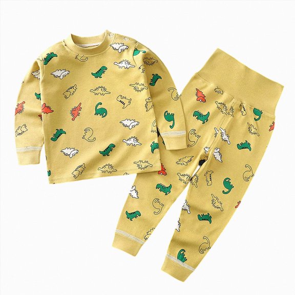 eczipvz Boys Pajamas Toddler Boys Long Sleeve Cotton Kids Sleepwear Sets 3-6 Months