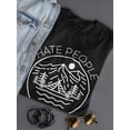 thumbnail image 3 of I Hate People T-Shirt Women -Smartprints Designs, Female Large, 3 of 4