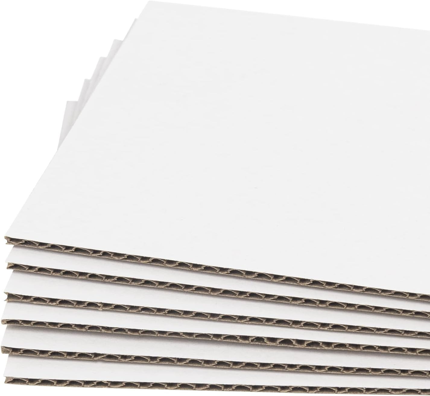 UCANPACK All White Corrugated Cardboard Sheet 33 x 28" (B Flute) 25 pack 33x28 Corrugated Cardboard Pads for Mailing and Packaging Inserts Pads Arts and Craft Work