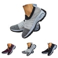 thumbnail image 5 of TIREOW Women's Walking Slip On Shoes Sock Breathable Knitted Sneakers - Mesh Air Cushion Lady Girls Modern Jazz Dance Easy Shoes Platform Loafers Footwear, 5 of 8