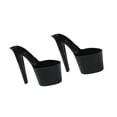 thumbnail image 1 of Langgg Pot de Fleurs en Forme de Talon Haut pour Jardin Intérieur Extérieur Ornements de Table Patio Noir, 1 of 9