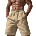 thumbnail image 2 of HCNTES Mens Walkshorts Summer Stretch Hiking Shorts Athletic Shorts with Pocket(Khaki,L), 2 of 8