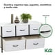 thumbnail image 3 of Cómoda Cajonera KingsHouse con 5 Cajones de Tela Estructura de Acero y Tablero de Madera 100x30x54 cm blanco, 3 of 8