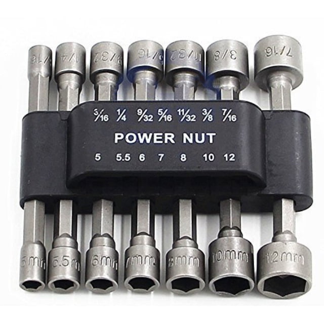 Power Nut Driver Drill Bit Set Metric 