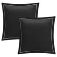 thumbnail image 2 of Chic Home Karlston 9-Piece Embroidered Comforter Set, Queen, Black, 2 of 2