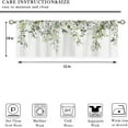 thumbnail image 2 of Rustic Sage Green Eucalyptus Leavses Valances Kitchen Curtains Watercolor Floral Flower Plants Botanical Farmhouse Wooden Bedroom Living Room Treatment Tier Fabric 1 Panel 52Wx18H Inch, 2 of 6